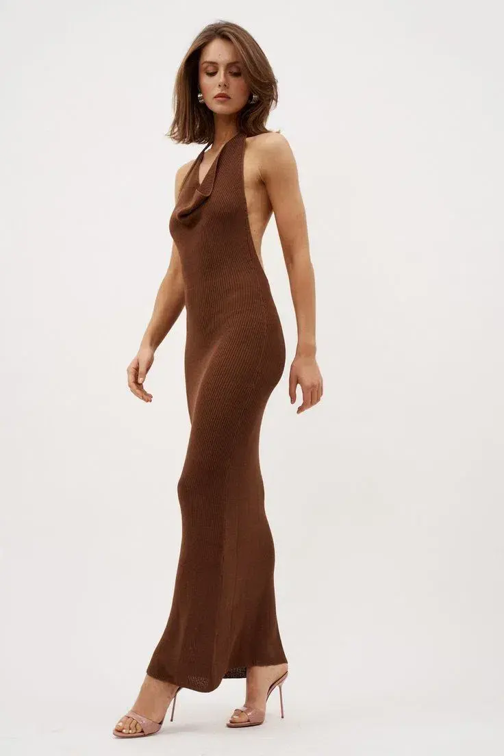 Aya Muse Kala Dress Espresso Size M/AU 10 for rent on The Volte - main image