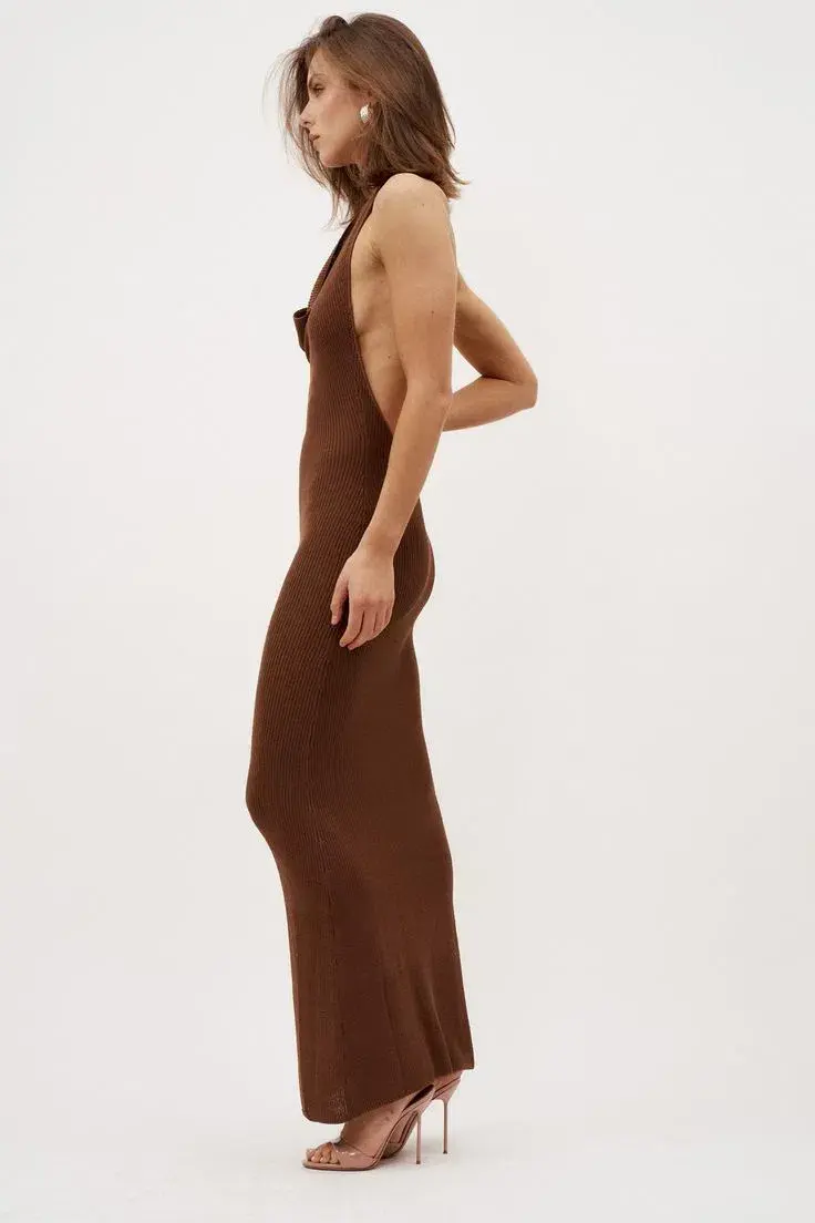 Aya Muse Kala Dress Espresso Size M/AU 10 - Image 2