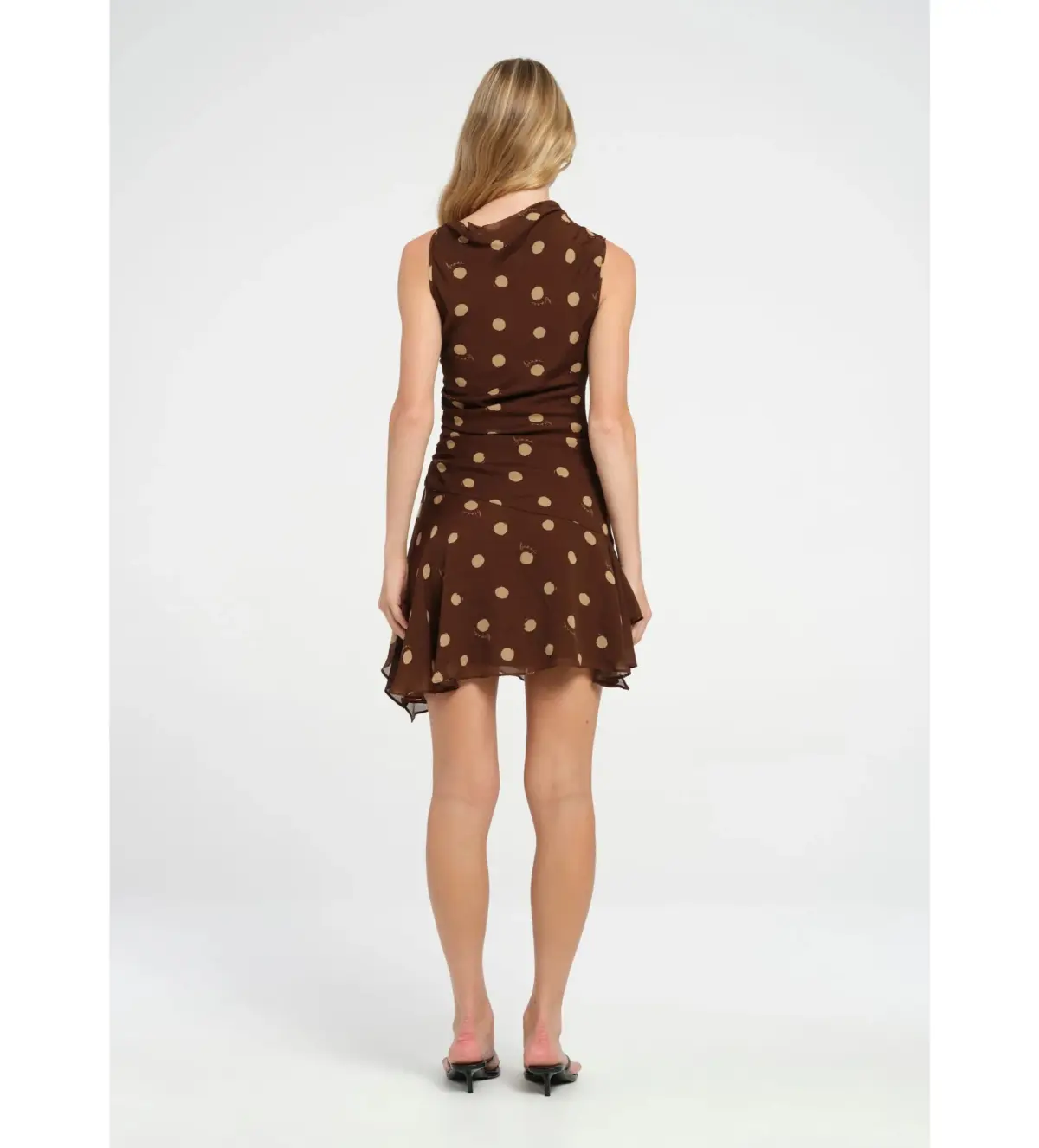 Benni - Dario Asym Mini Dress Brown Size 6 - Image 4
