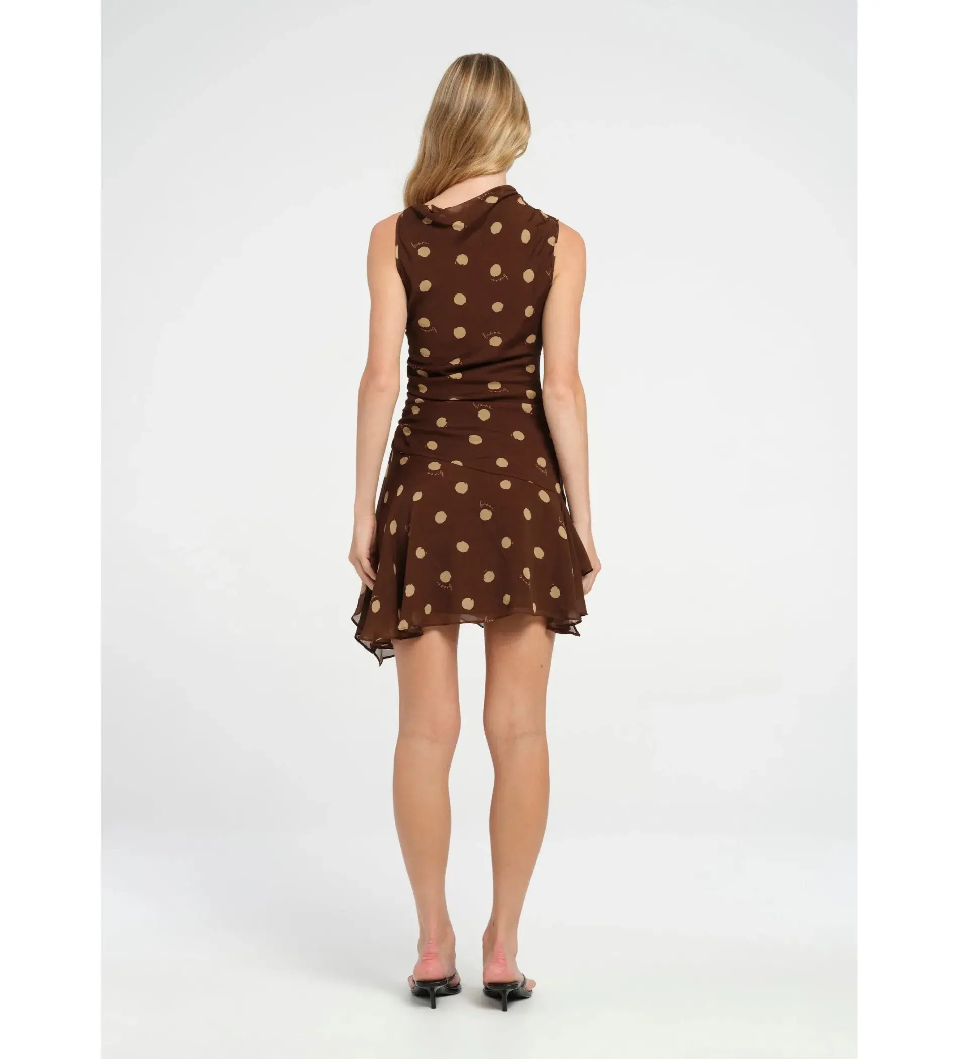 Benni - Dario Asym Mini Dress Brown Size 6 - Image 4