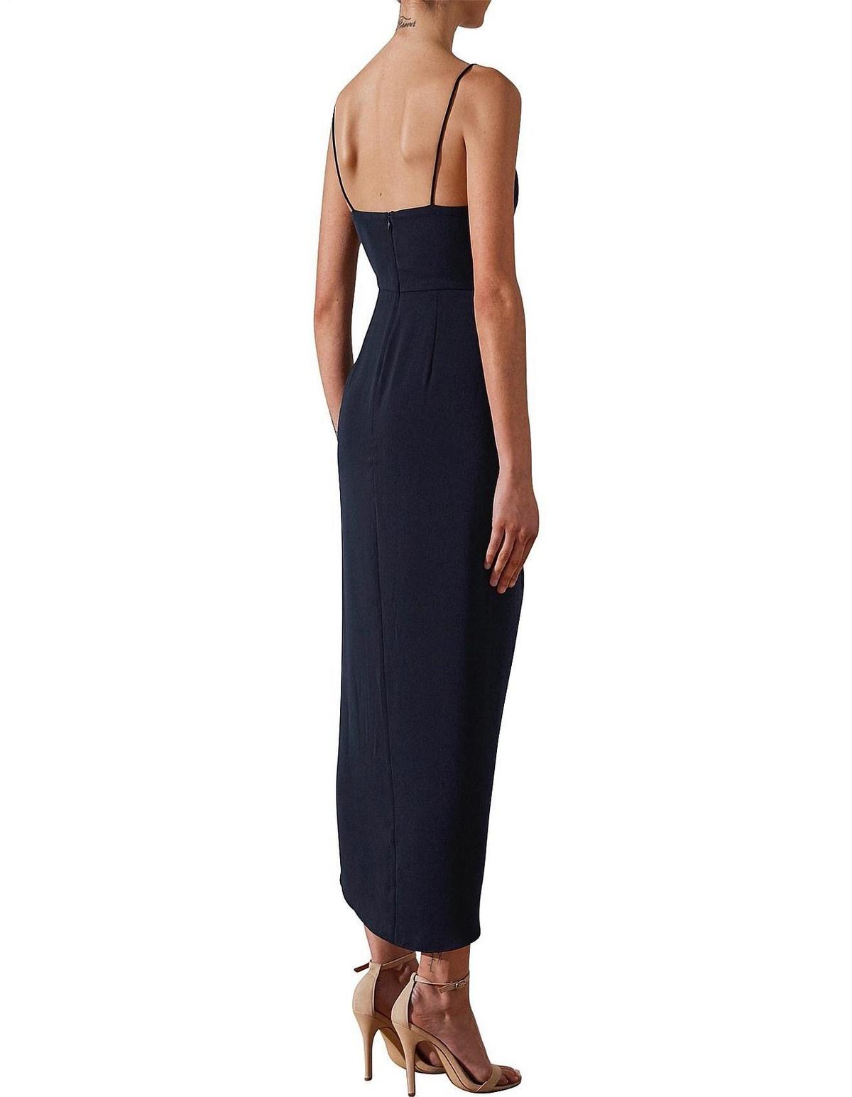 Shona Joy Core Cocktail Draped Dress Navy Size 8  - Image 3