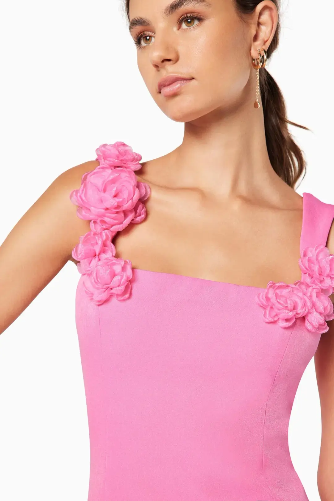 Elliatt Trompe 3D Floral Mini Dress Pink Size 14 for rent on The Volte - main image