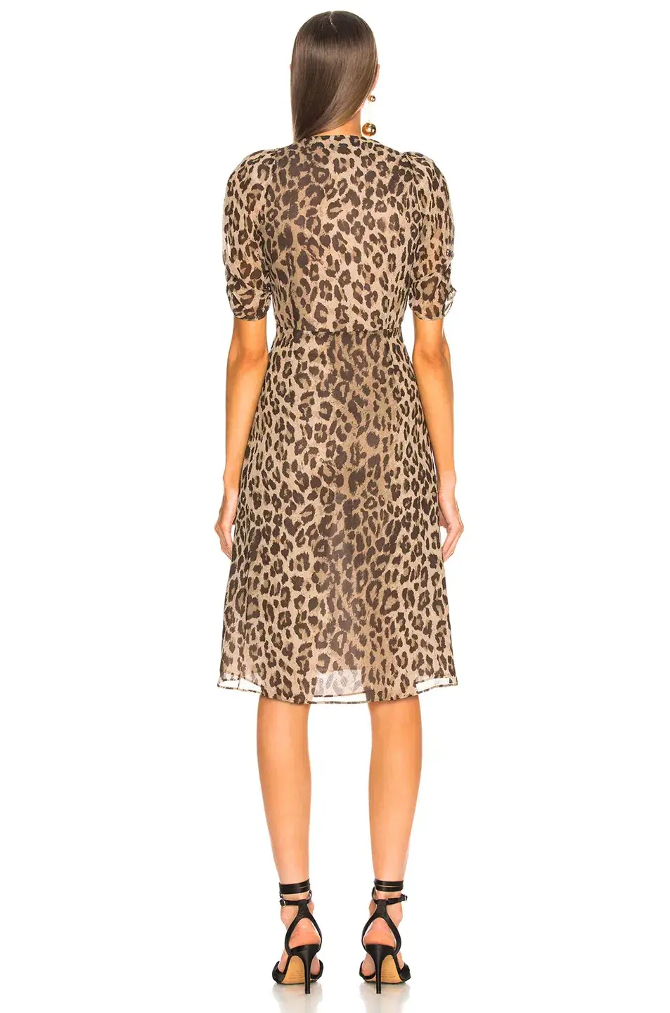 Nicholas Tea Dress Leopard Print Size 6 - Image 2