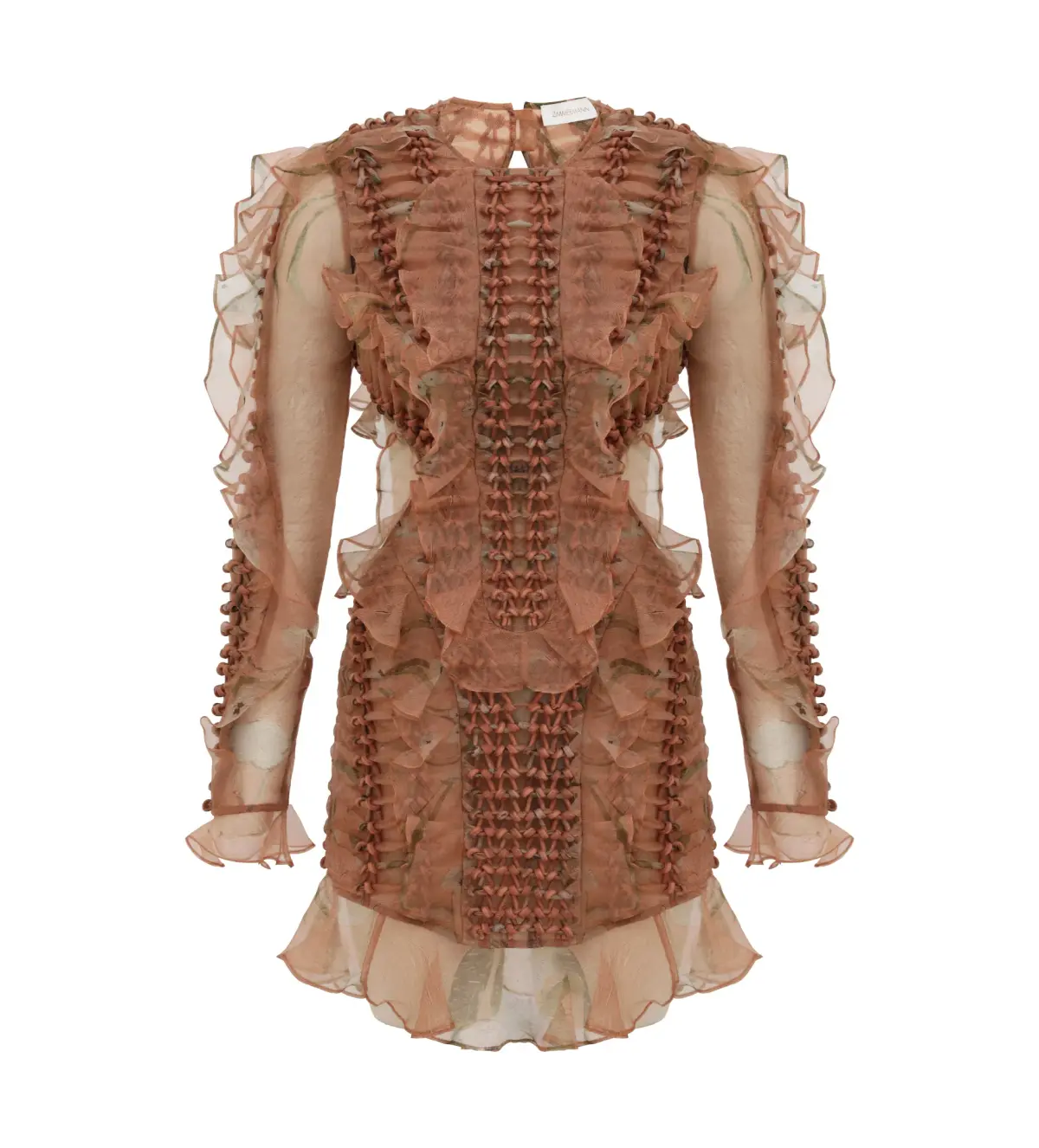 Zimmermann Illuminate Braided Mini Dress Cotton Candy Size 0 - Image 5