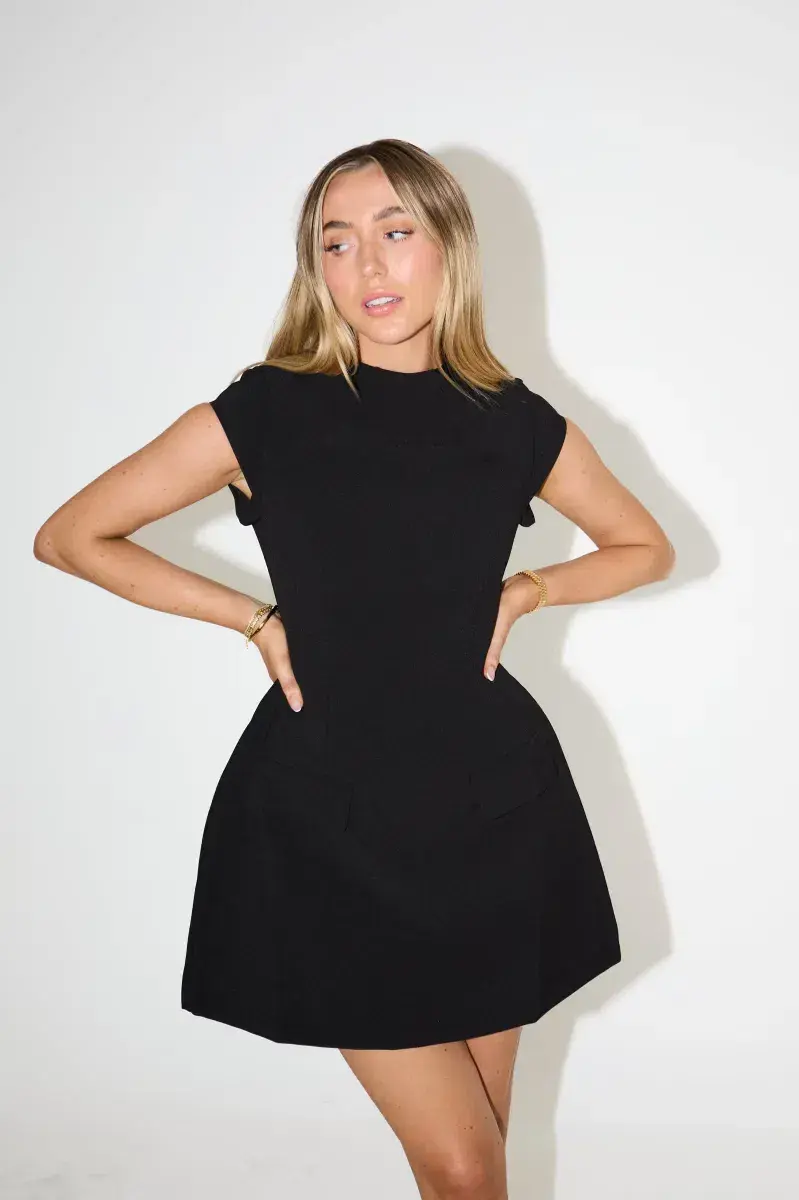 Odd Muse The Ultimate Muse Cap Sleeve Mini Dress Black Size S / AU 8 - Image 2