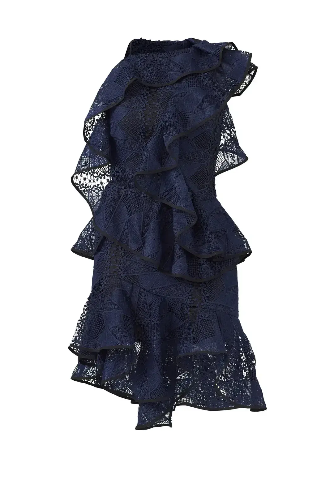 Acler Bentley Lace Mini Dress Navy Size 6 - Image 3