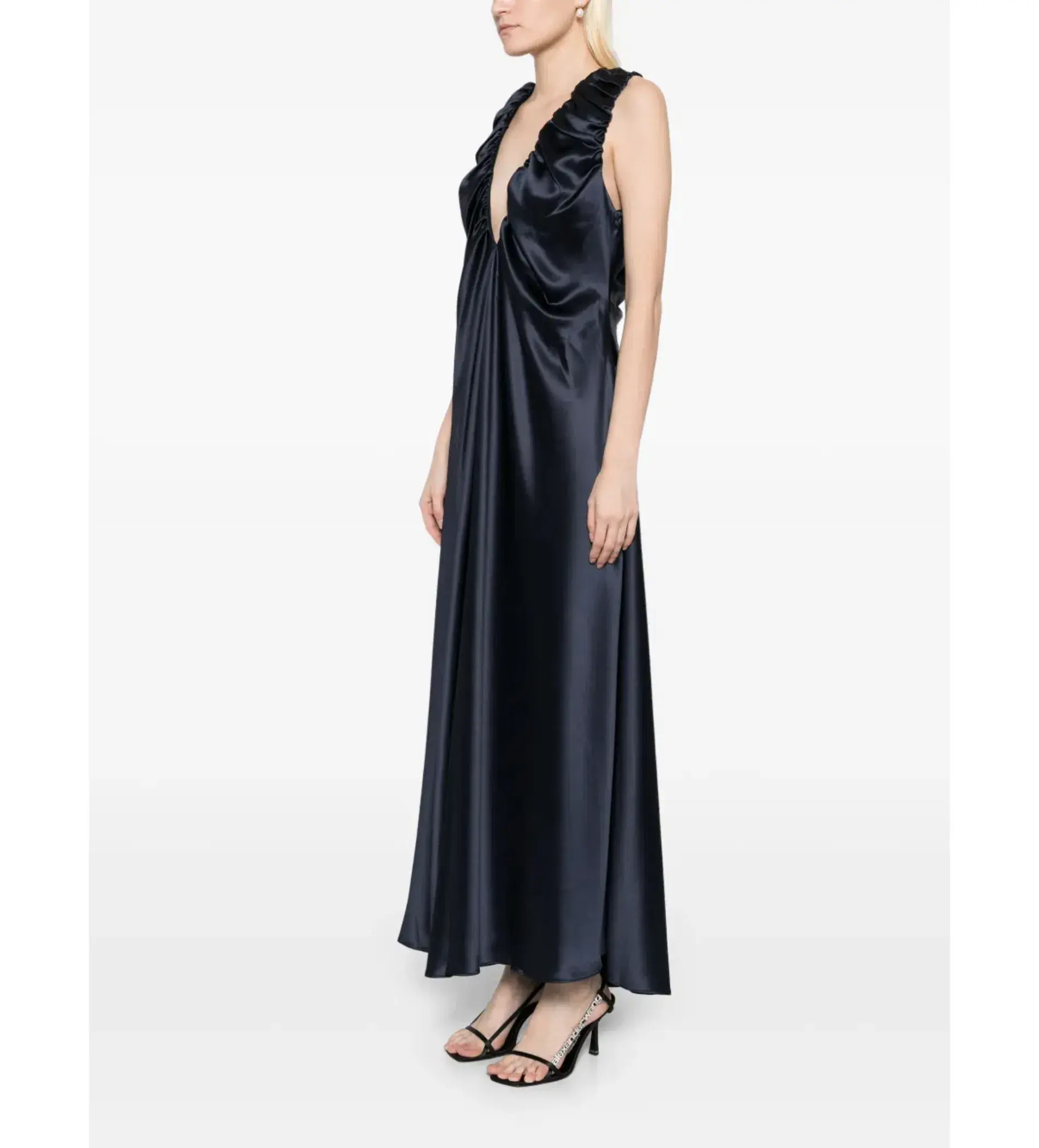 Acler Patterson Maxi Dress Navy Size 8 - Image 3