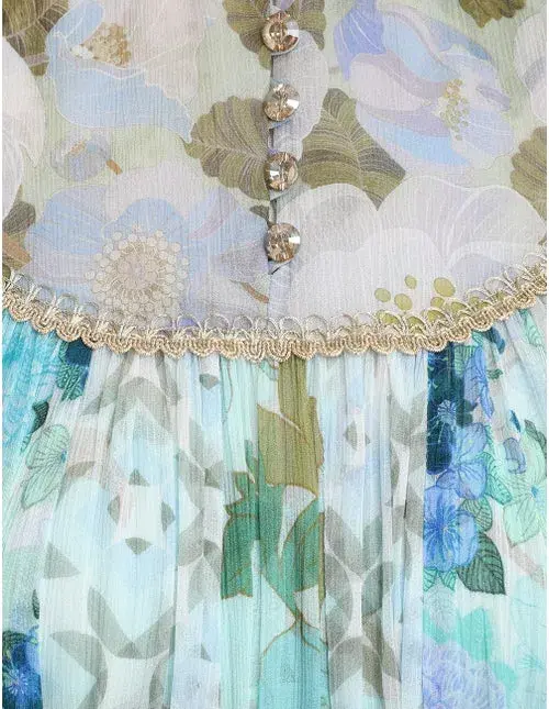 Zimmermann Rhythym Trimmed Billlow Midi Dress Size: 0 - Image 2