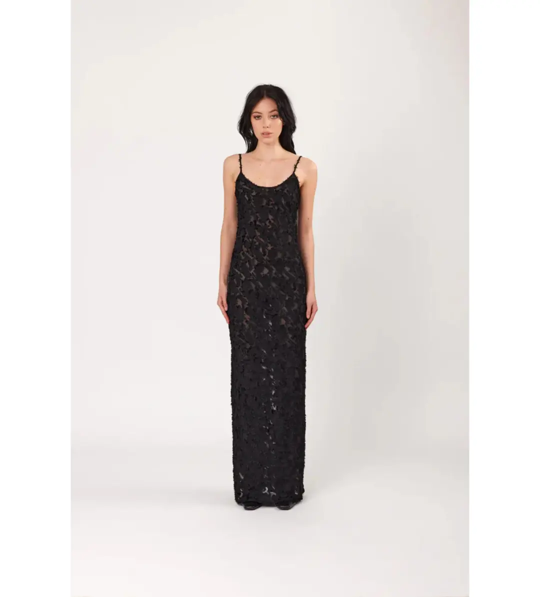 Remain Willow Slip Dress Black 8  for rent on The Volte - main image