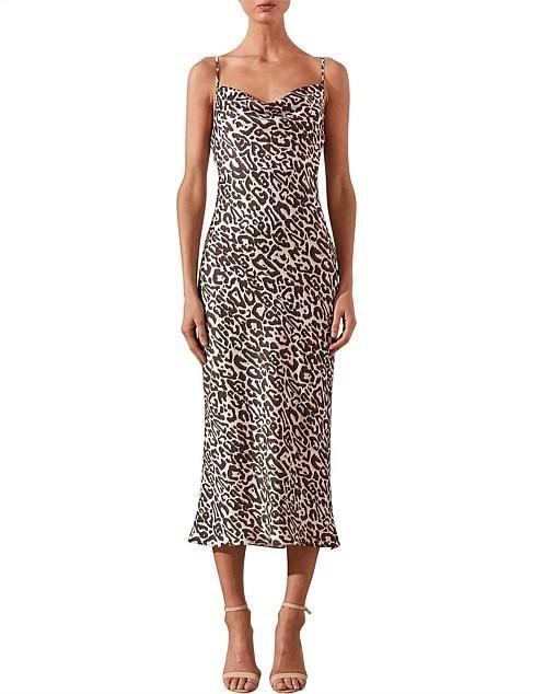 Shona Joy Isabella Cowl Slip Midi Dress Size 6 - Image 3