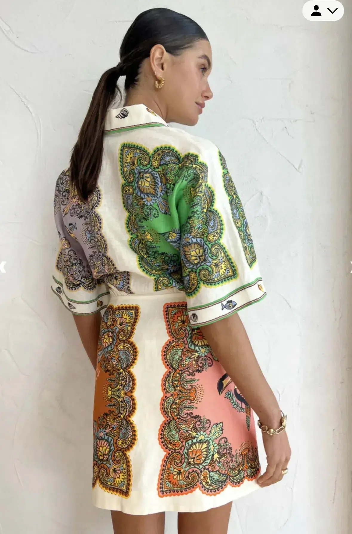 Alemais Trippy Troppo Mini Dress Size Print Size  6 - Image 3