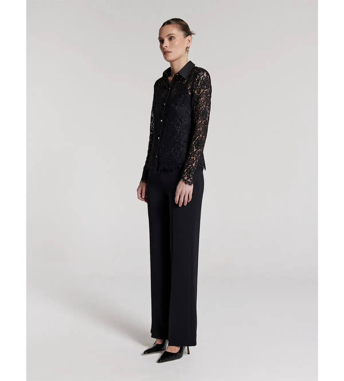 Perri Cutten Como Lace Shirt Black Size AU 6 - Image 2