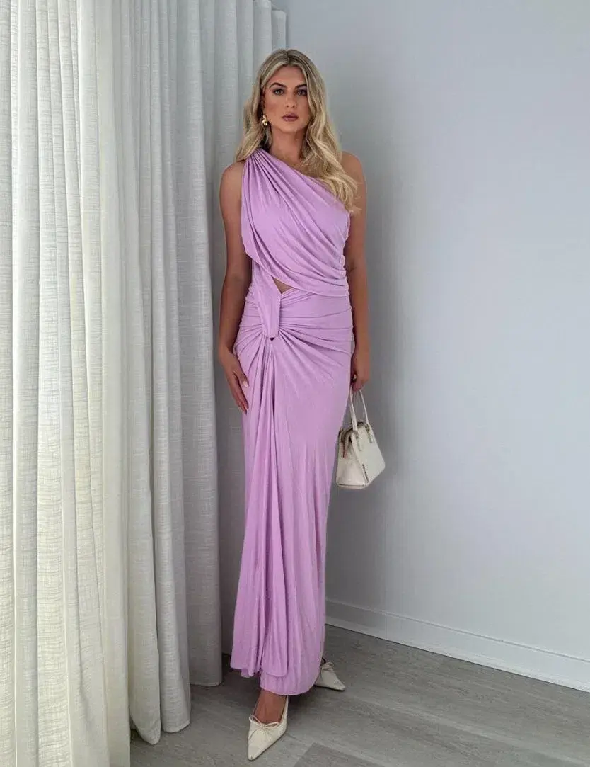 Christopher Esber Twisted Lever Maxi Dress Pink Size 8 - Image 2