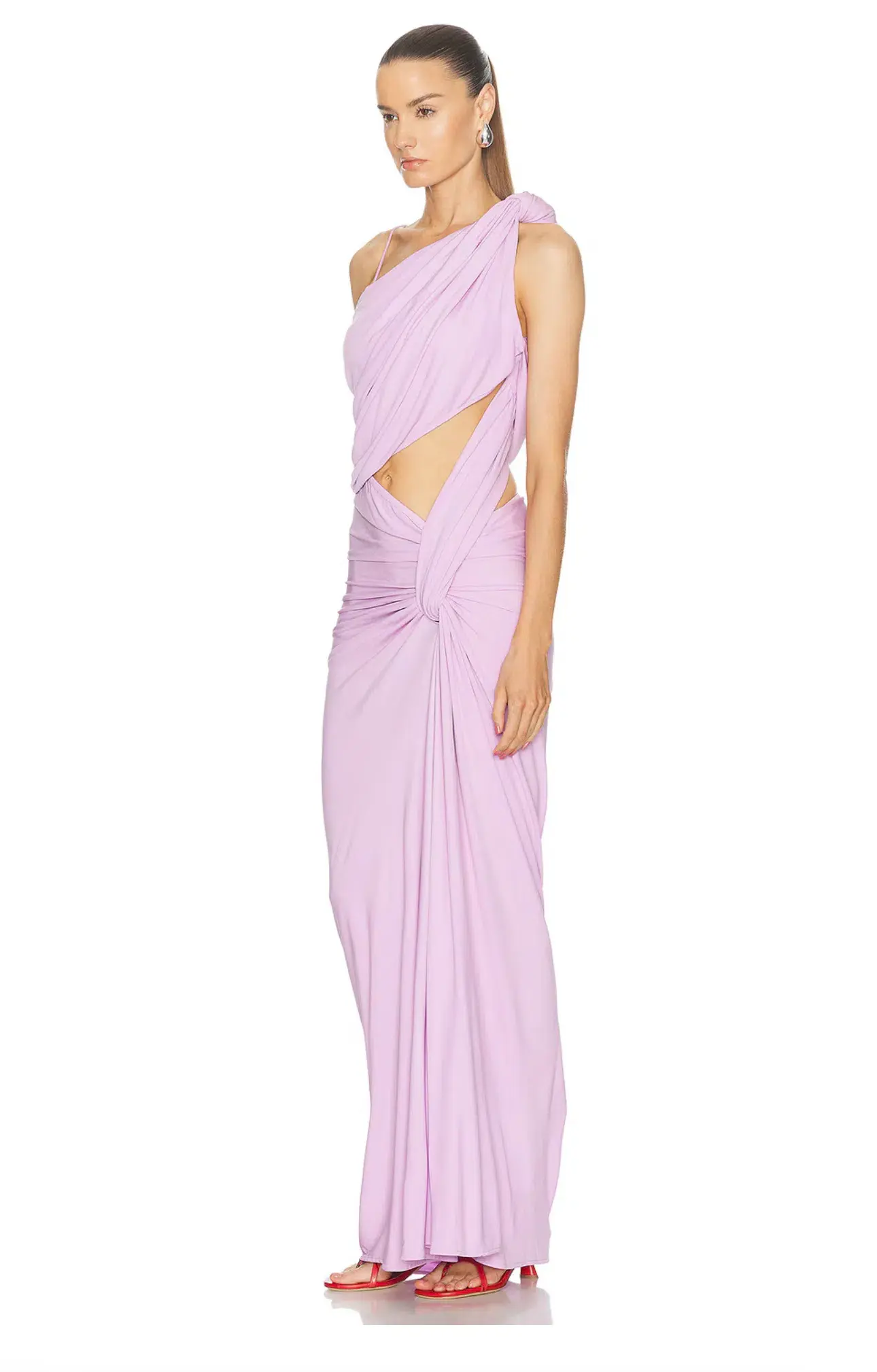 Christopher Esber Twisted Lever Maxi Dress Pink Size 8 - Image 3