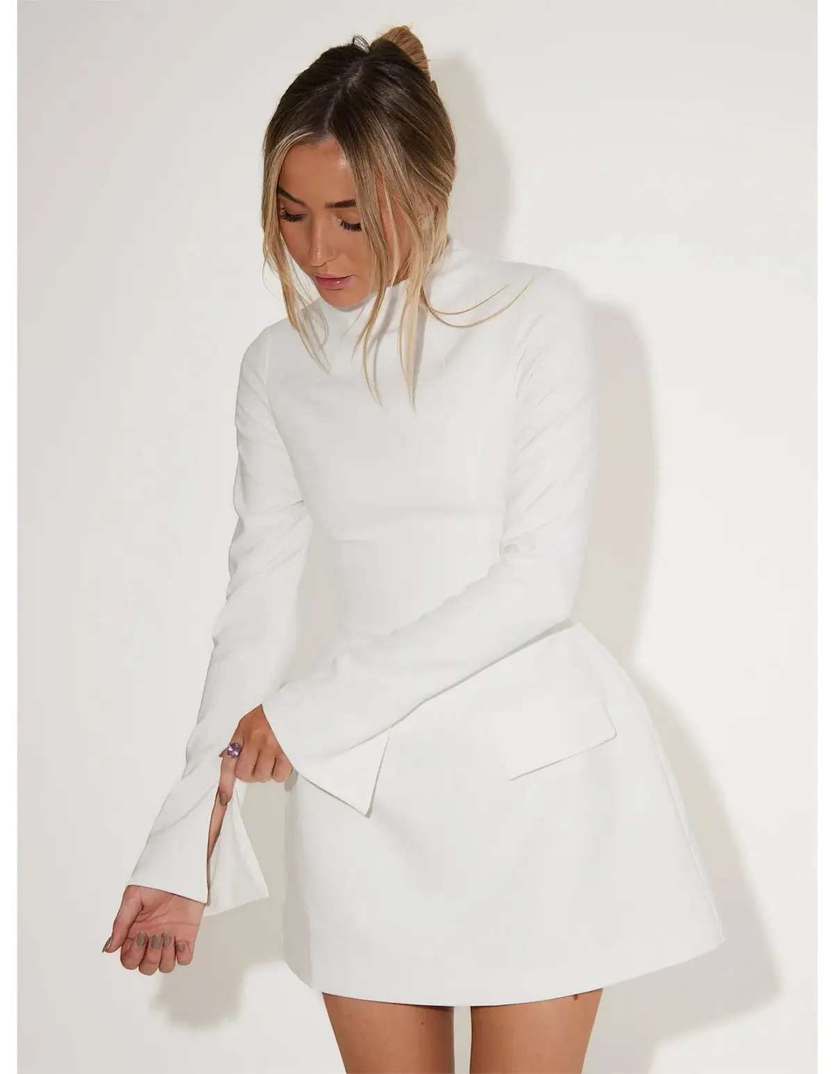 Odd Muse The Ultimate Muse Split Sleeve Mini Dress White Size L / AU 12 - Image 2