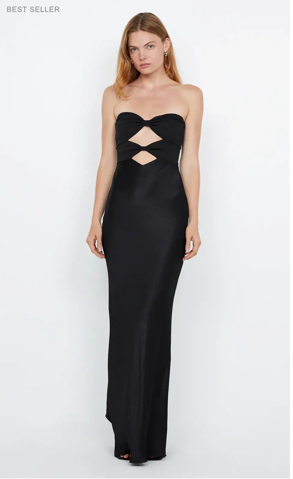 Bec & Bridge Halle Strapless Dress Maxi Black Size AU 8 - Image 1