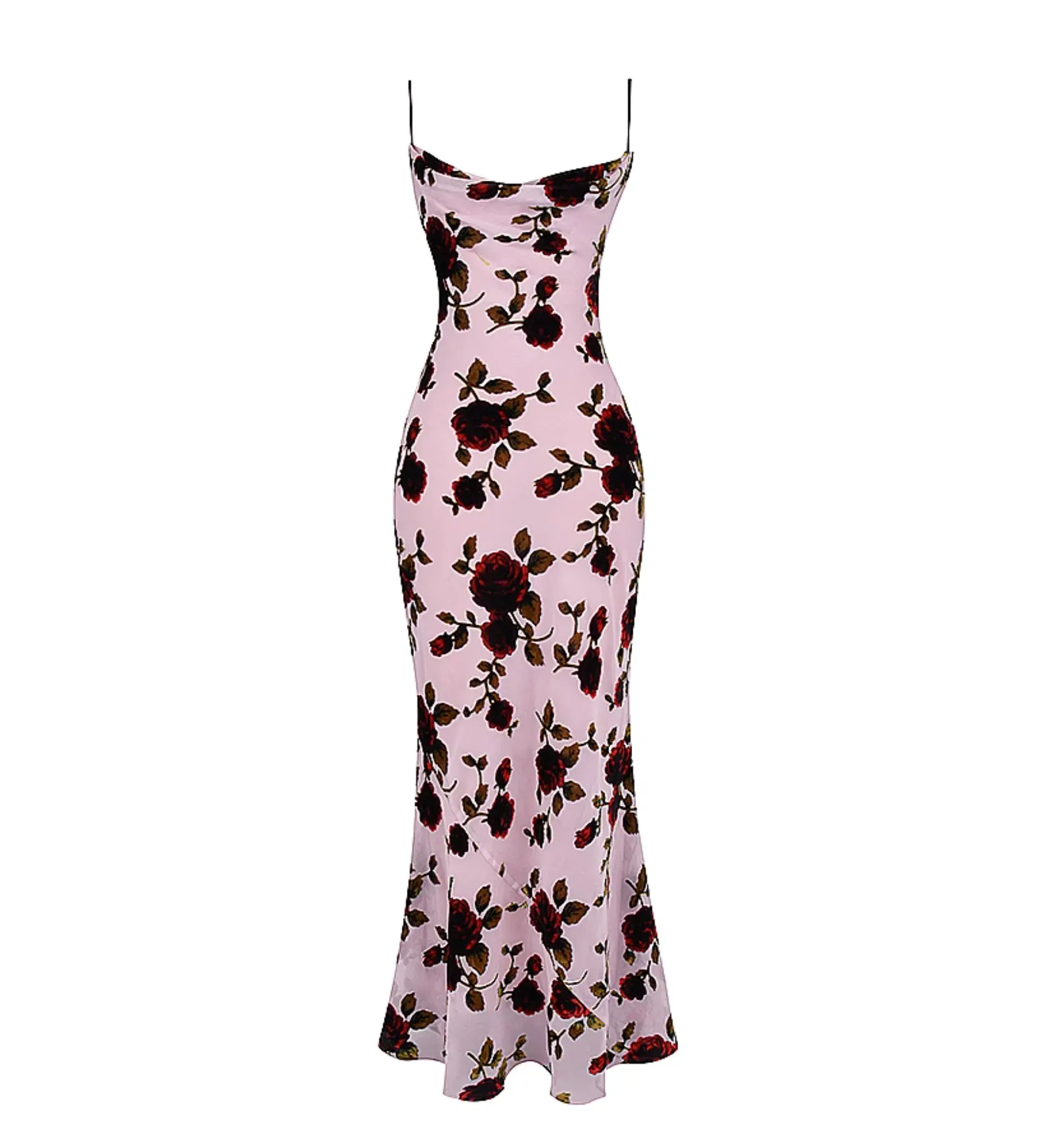 House of CB Serena Maxi Dress Pink Devore Size S/AU 8 - Image 5