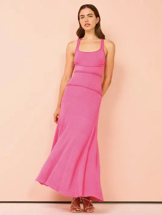 Alcer Greenwood Midi Dress in Pink Size AU 8 - Image 1