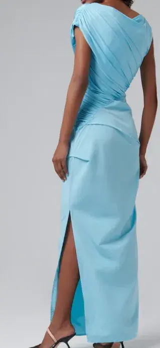 Paris Georgia Kaya MIdi Dress Iris Blue Size 12 - Image 4