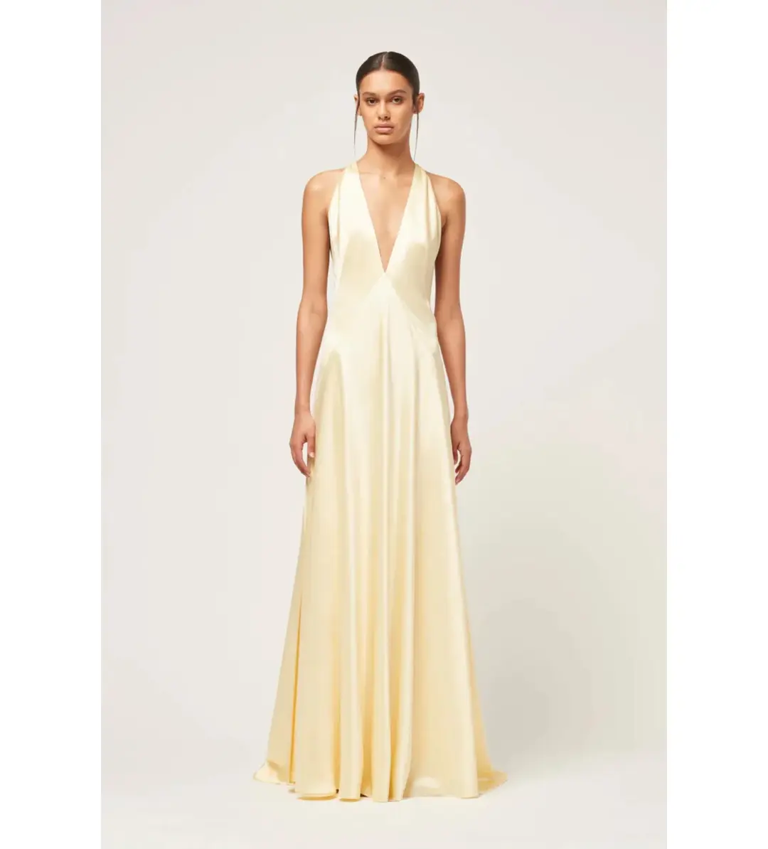 Michael Lo Sordo Bond 007 Paloma Dress Pale Yellow Size 6/XS for rent on The Volte - main image