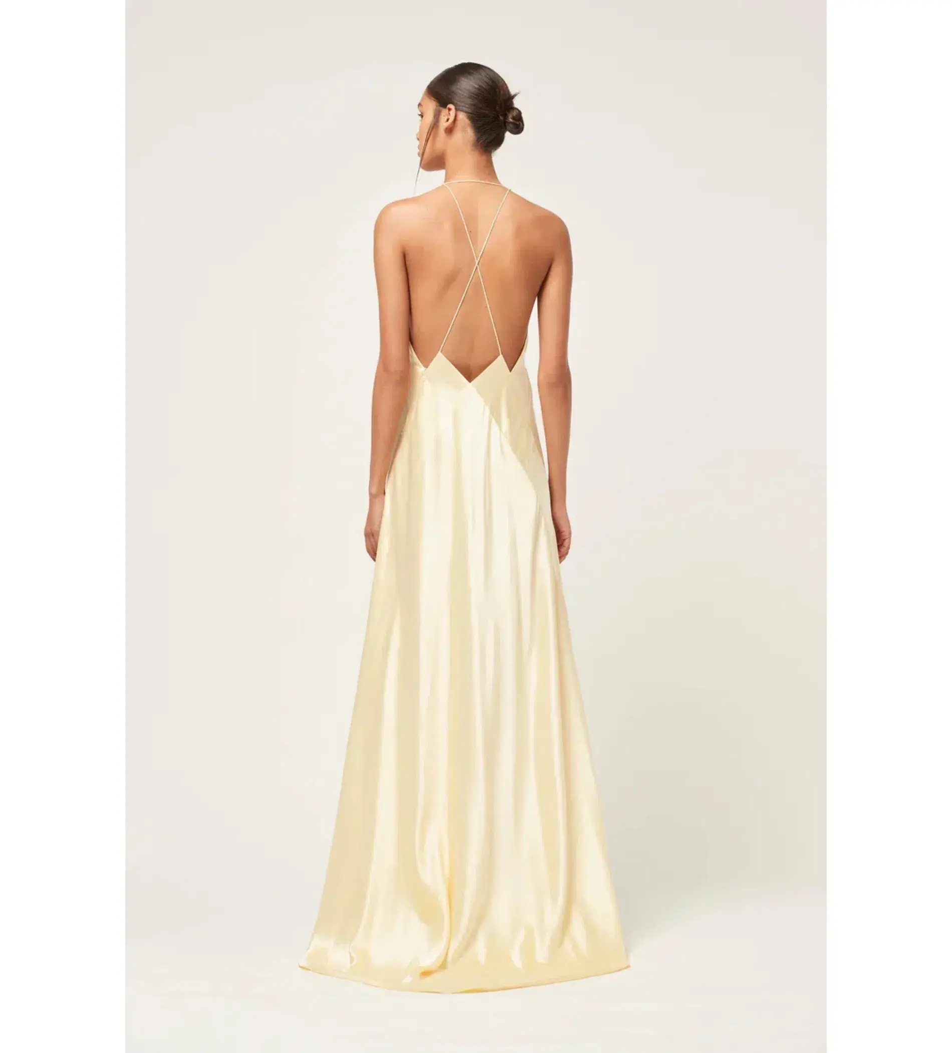 Michael Lo Sordo Bond 007 Paloma Dress Pale Yellow Size XS / AU 6 - Image 3