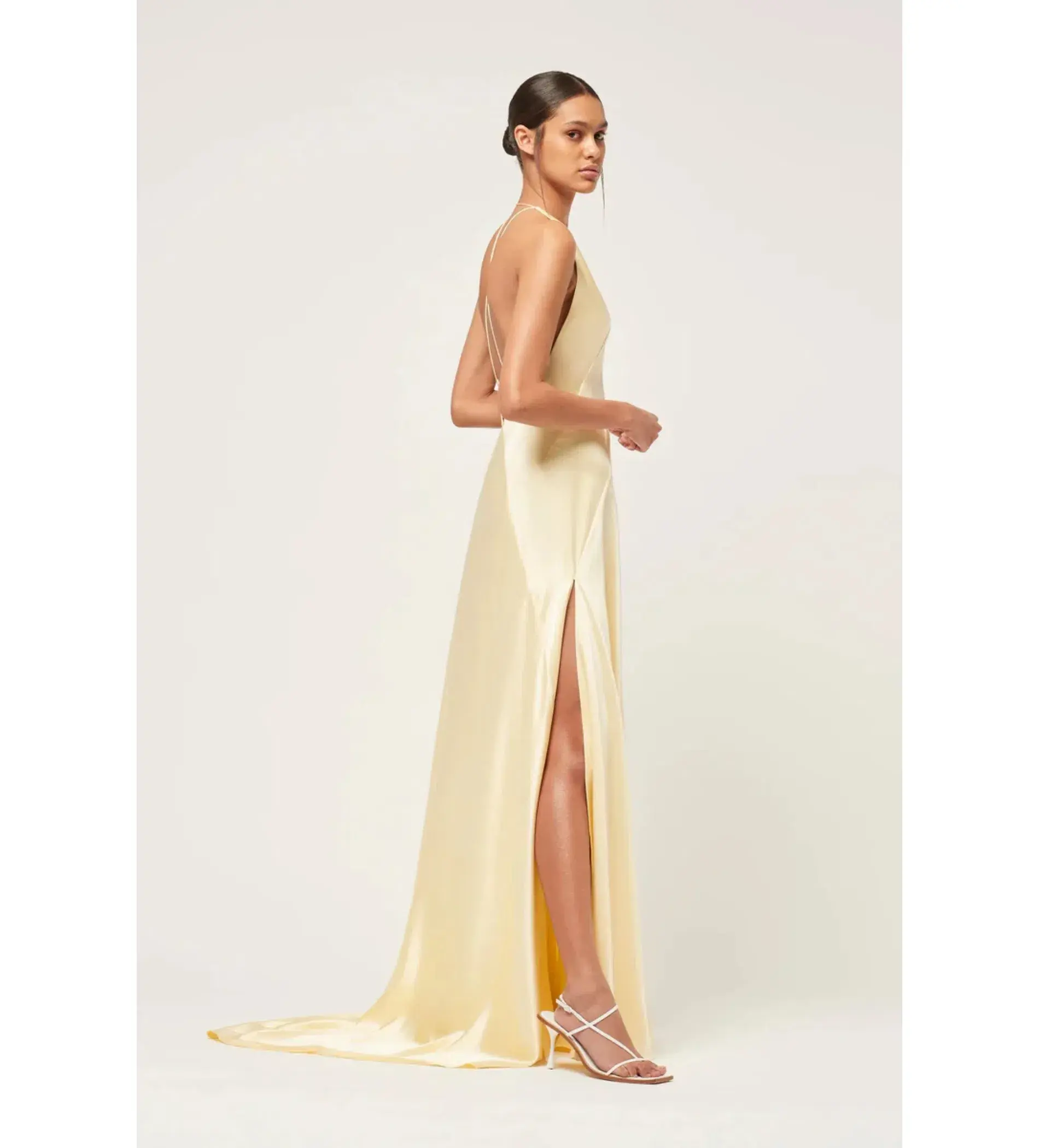 Michael Lo Sordo Bond 007 Paloma Dress Pale Yellow Size XS / AU 6 - Image 2