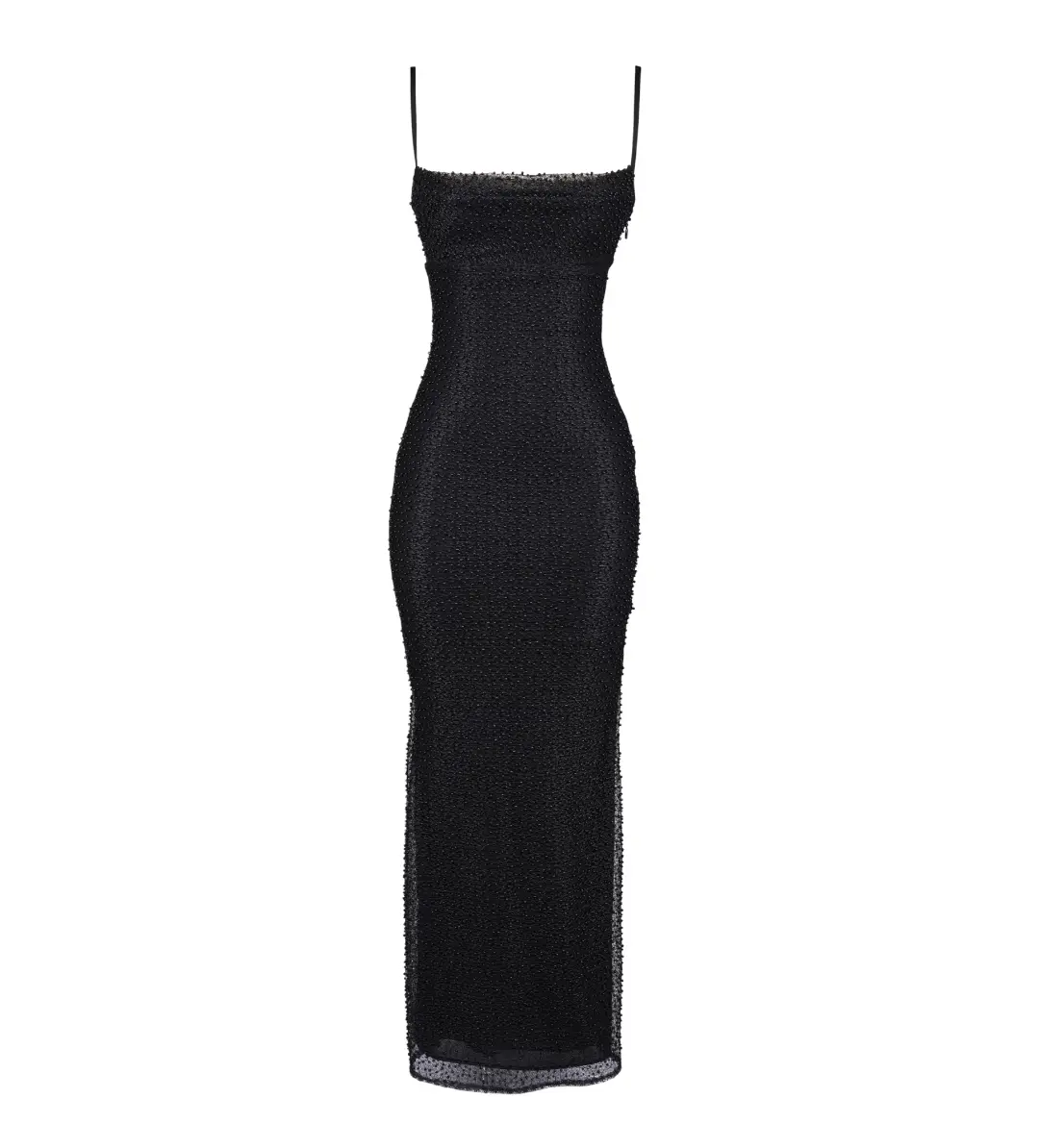 House of CB Calla Black Pearl Embellished Maxi Dress Black Size XS / AU 6 for rent on The Volte - main image