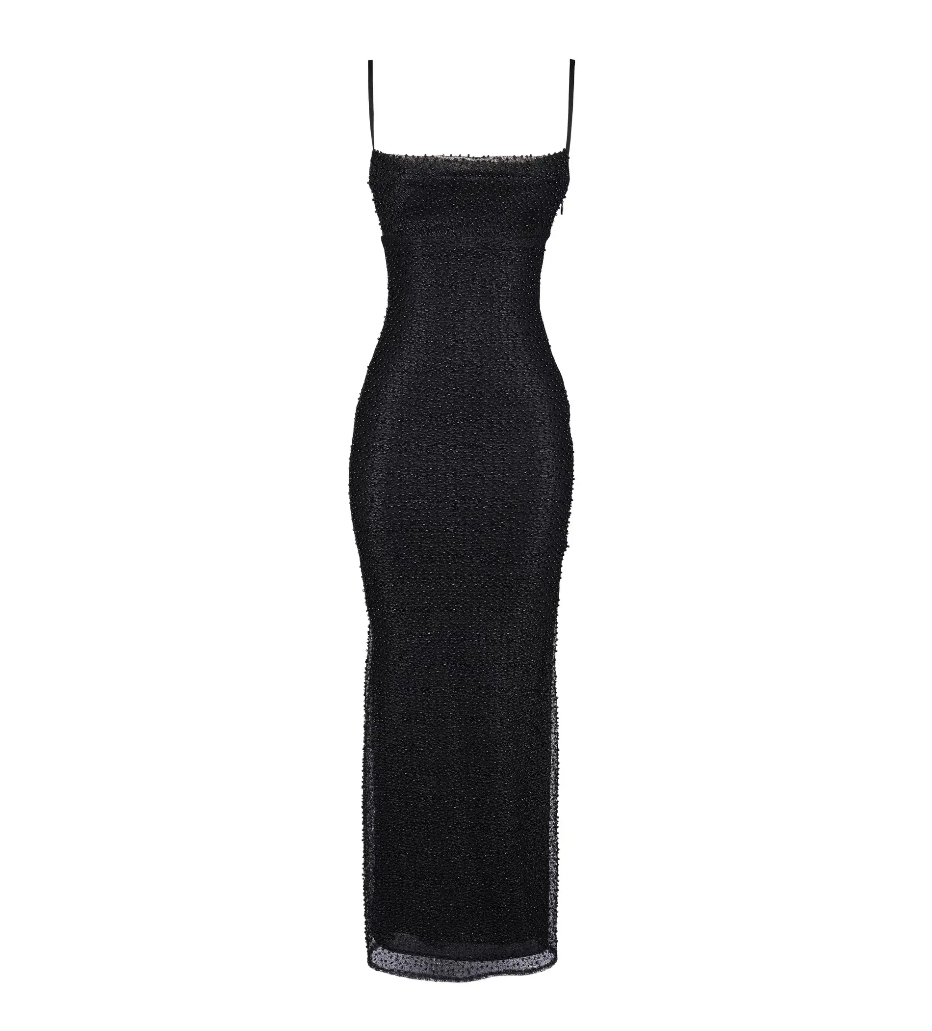 House of CB Calla Black Pearl Embellished Maxi Dress Black Size XS / AU 6 - Image 5