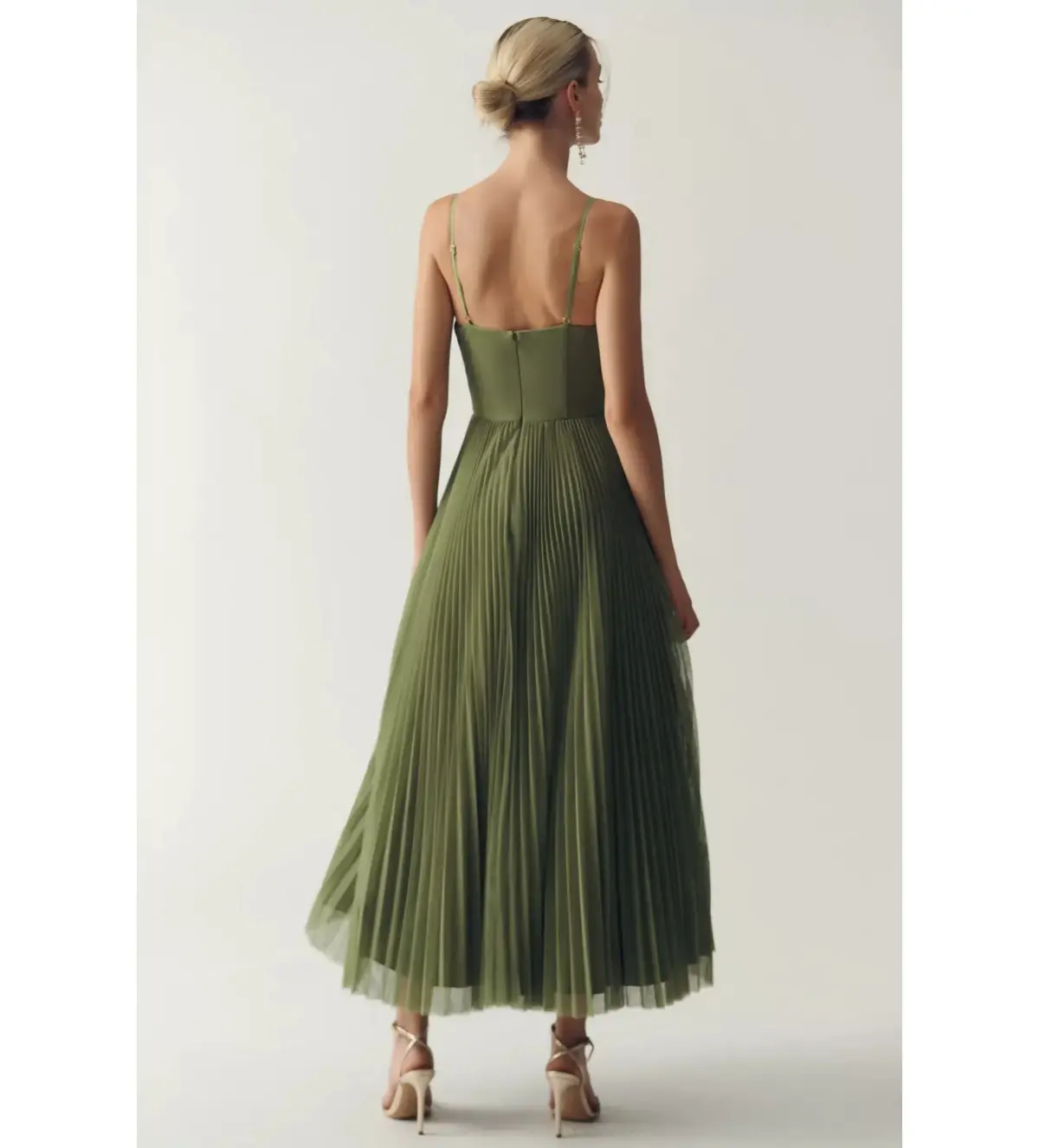 Hutch Amara Corset Pleated Tulle Fit & Flare Midi Dress Size AU 8 - Image 6