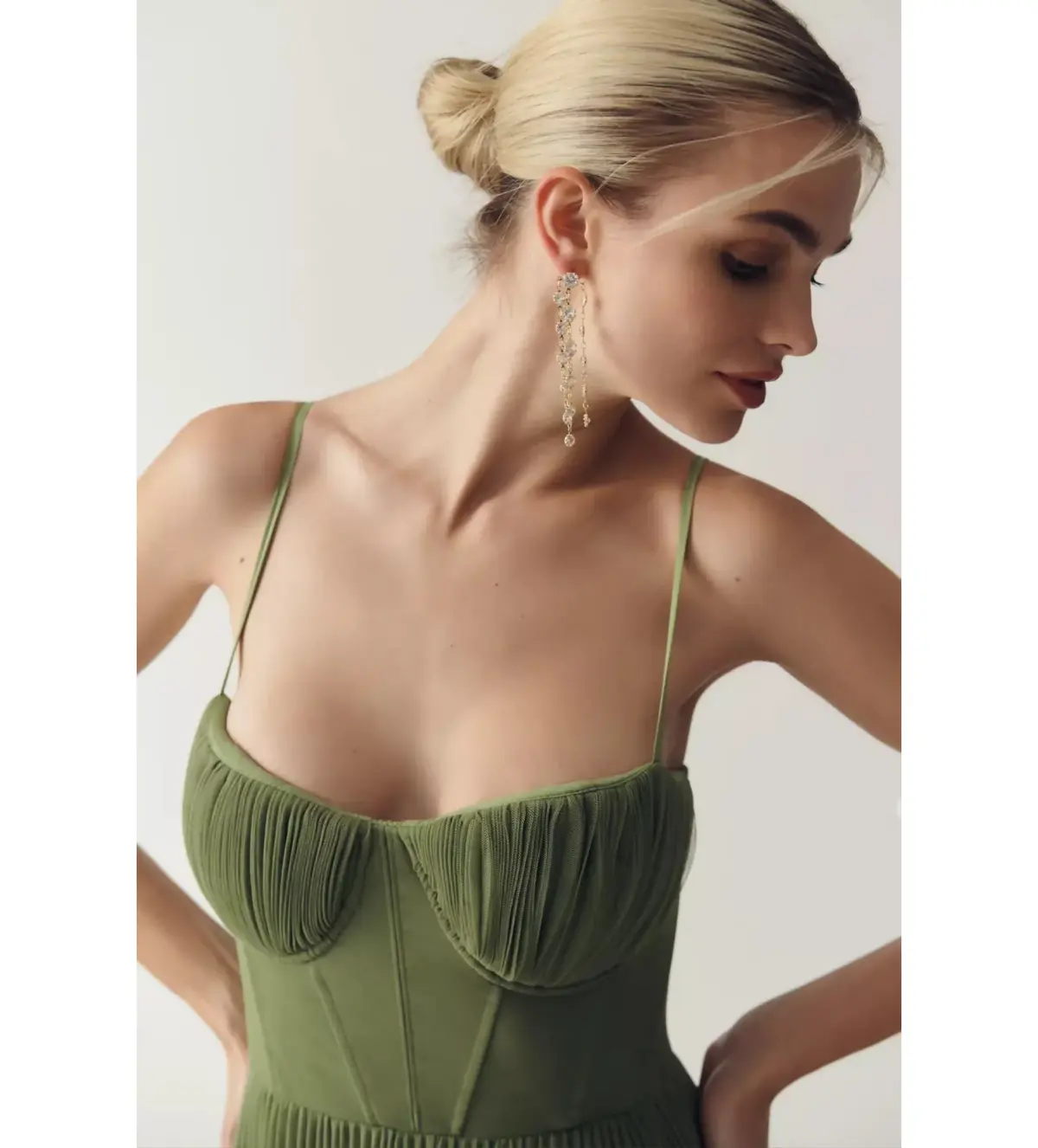 Hutch Amara Corset Pleated Tulle Fit & Flare Midi Dress Size AU 8 - Image 7