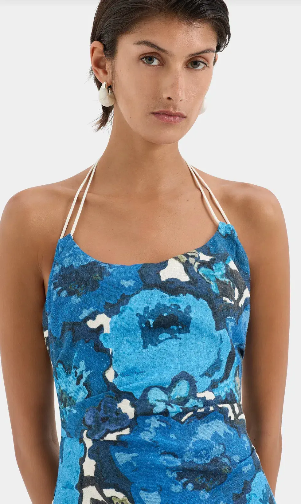 Sir The Label Camelia Midi Dress Blue Size 10 - Image 1