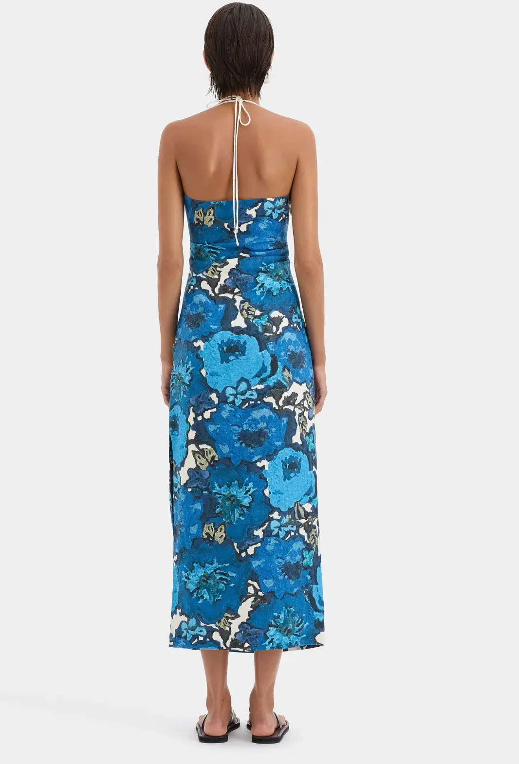 Sir The Label Camelia Midi Dress Blue Size 10 - Image 3