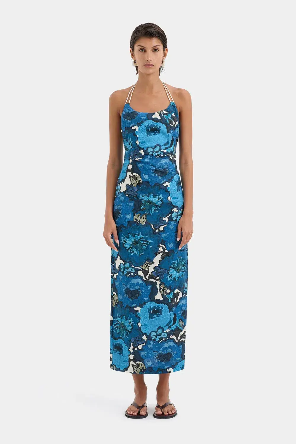 Sir The Label Camelia Midi Dress Flora Size 12 - Image 1