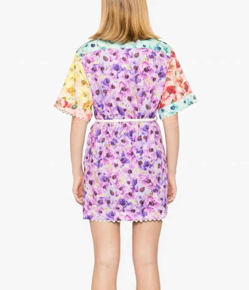 Zimmermann Lightburst Mini Shirt Dress Size AU 10 - Image 2
