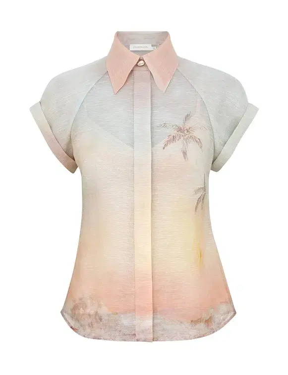 Zimmermann Illuminate Fitted Blouse Size 12 - Image 2