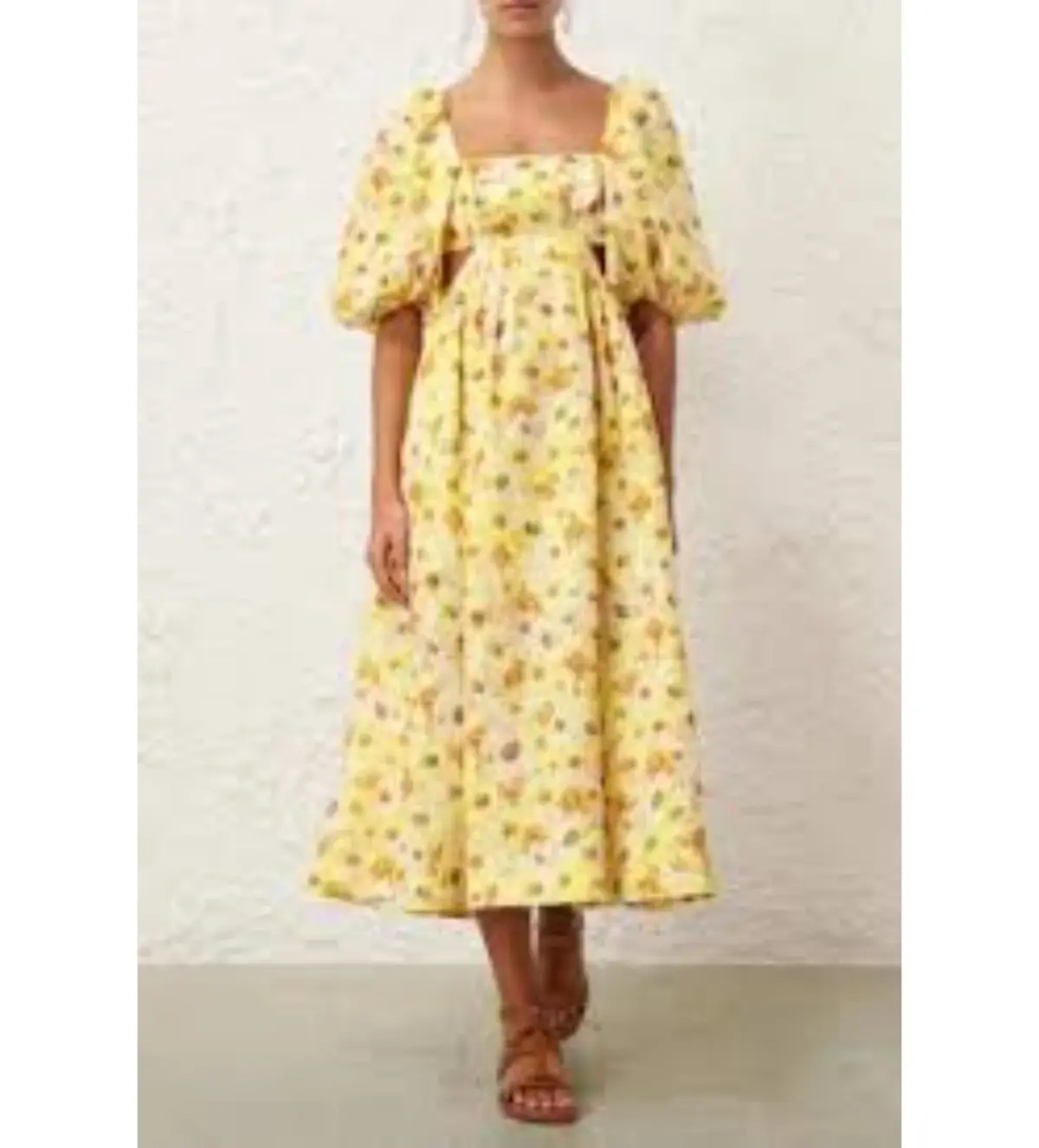 Zimmermann Lightburst Cut Out Midi Dress Size 1/AU 10 - Image 1