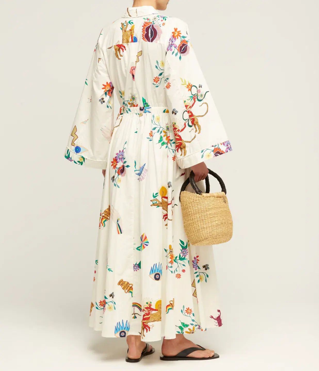 Alemais Meagan Cotton Poplin Kaftan Dress Size 10 - Image 3