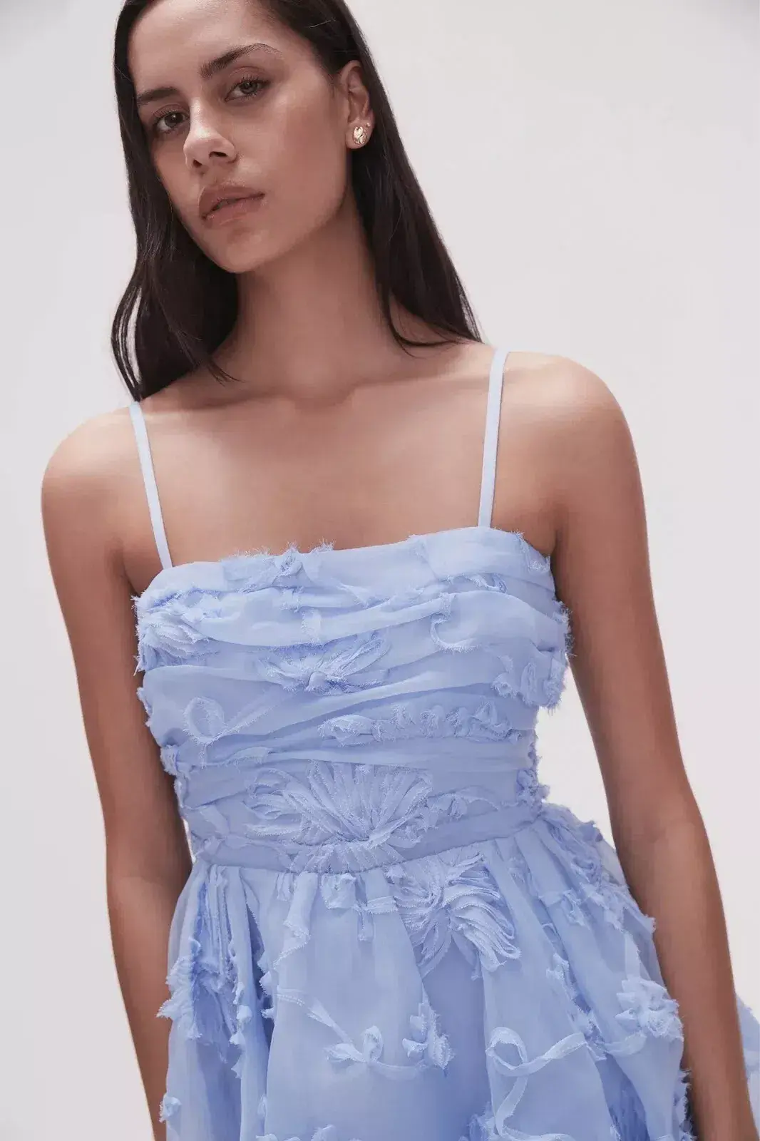 Aje Evangeline Mini Dress Light Sky Blue Size AU 16 - Image 3
