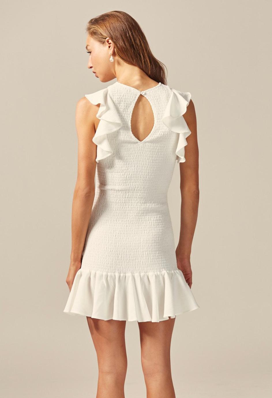 C/MEO Collective Expired Mini Dress Ivory Size M/10 - Image 2