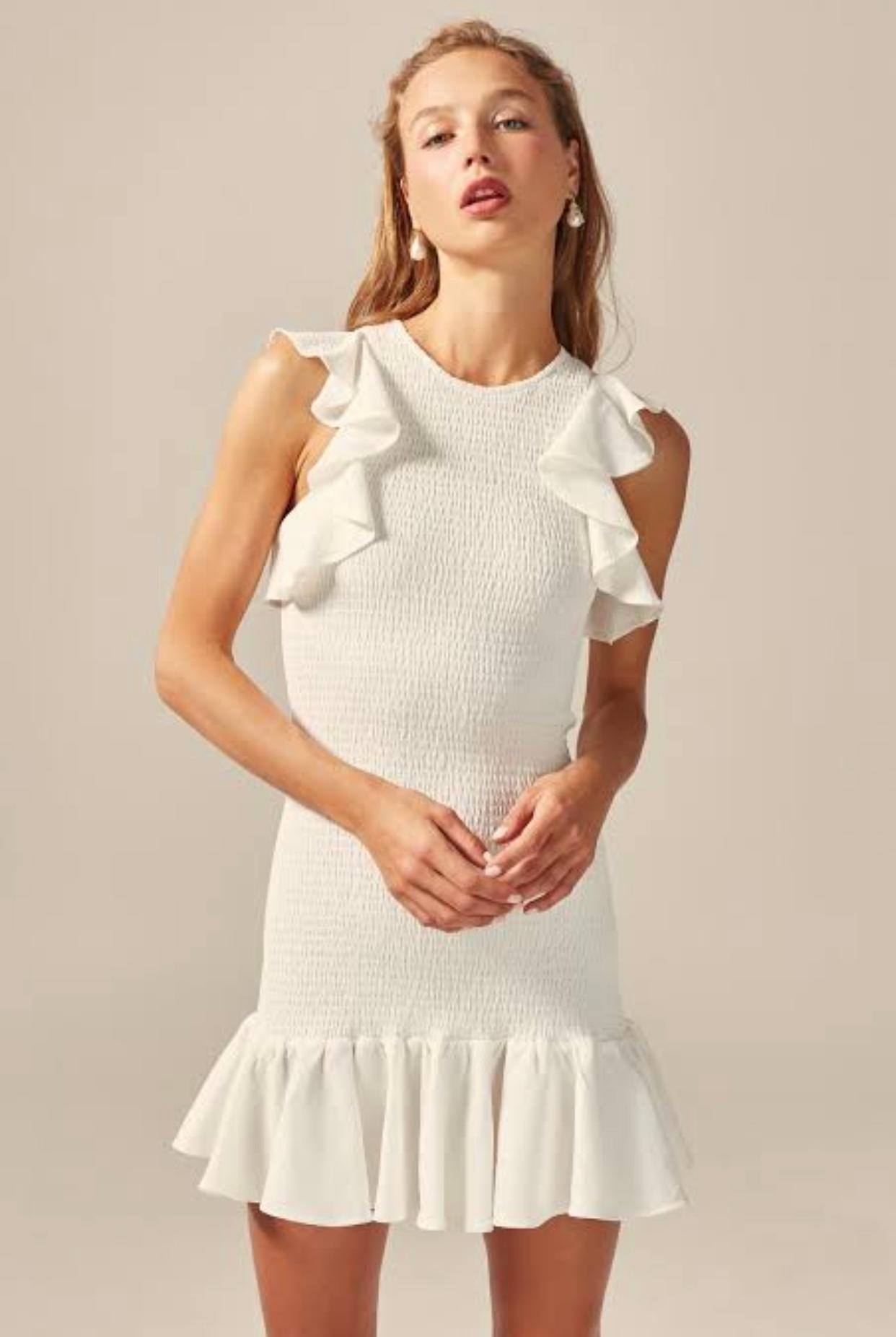 C/MEO Collective Expired Mini Dress Ivory Size M/10 - Image 1