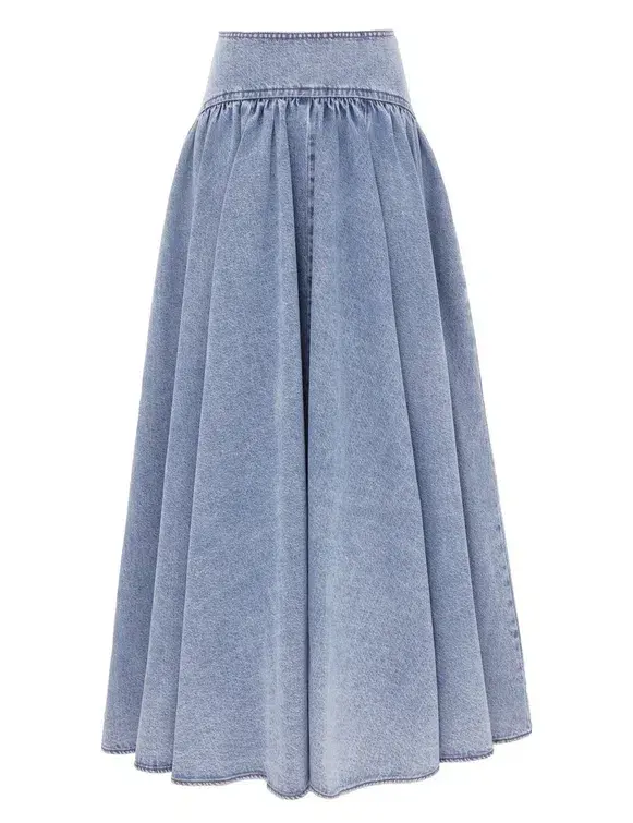 Zimmerman Circle Denim Skirt Sea Foam Size 8/S - Image 1
