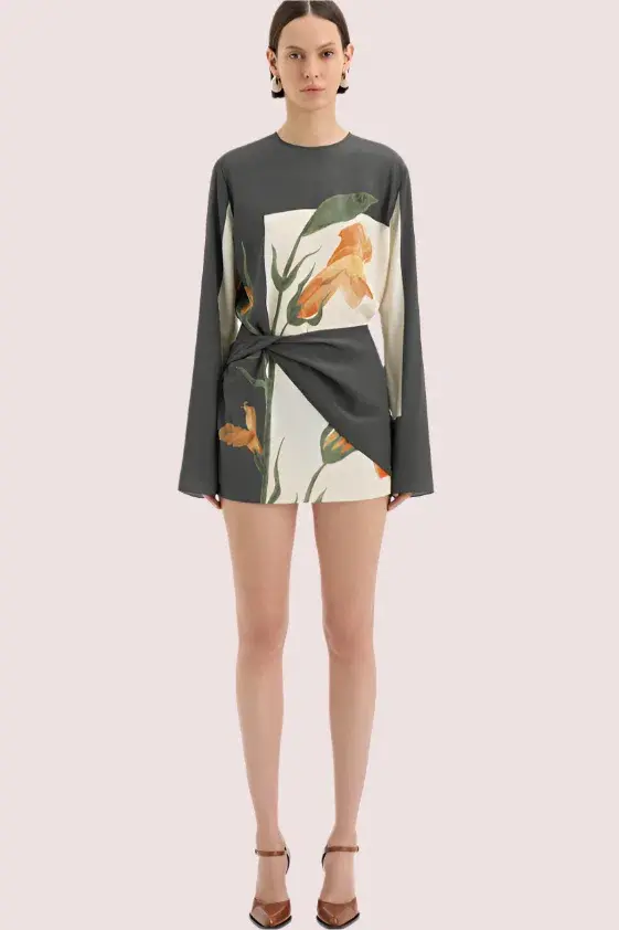 Sir The Label Constance Mini Dress Print Size 12 for rent on The Volte - main image