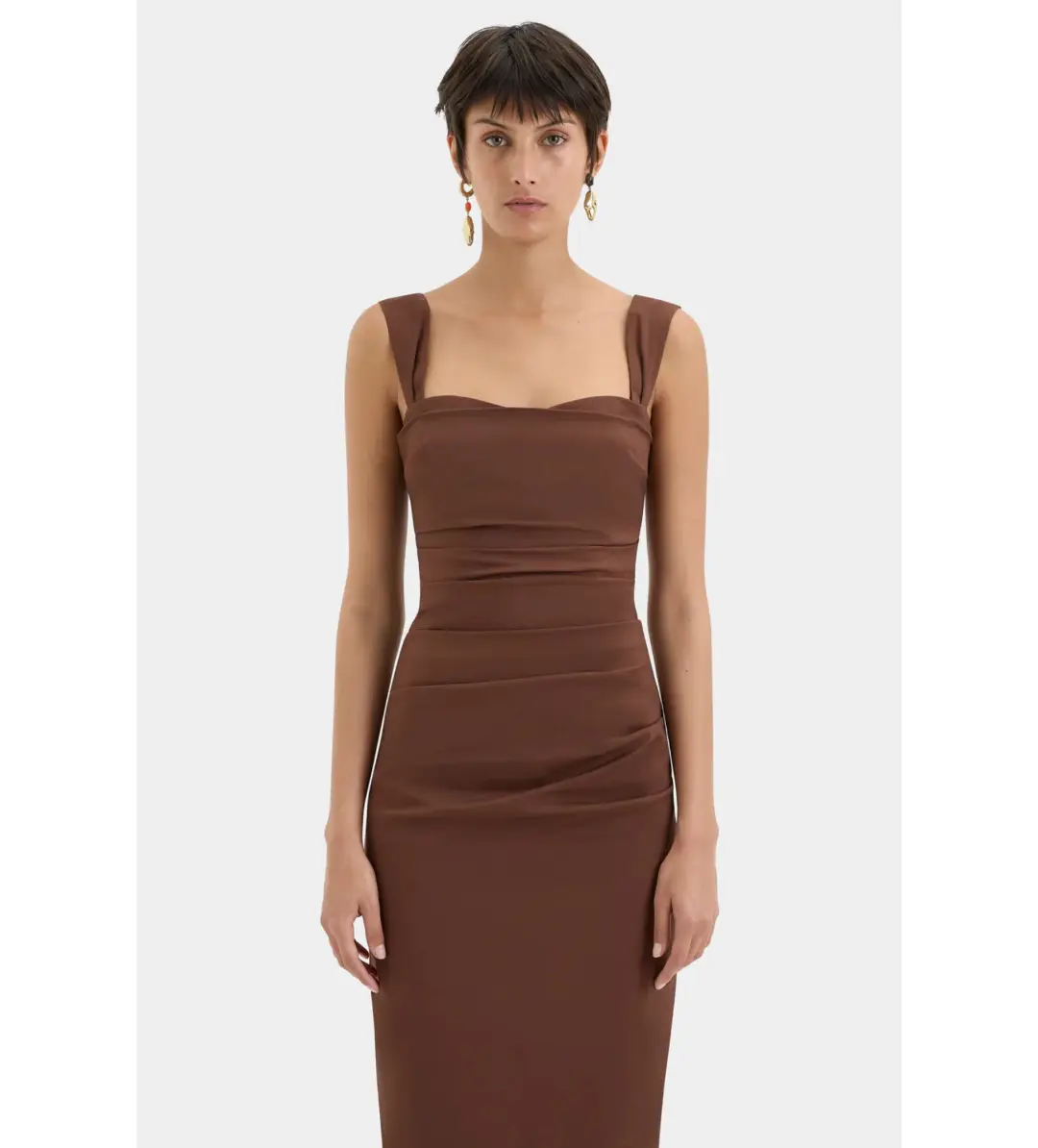 SIR The Label Dahlia Balconette Gown Brown Size 8 for rent on The Volte - main image