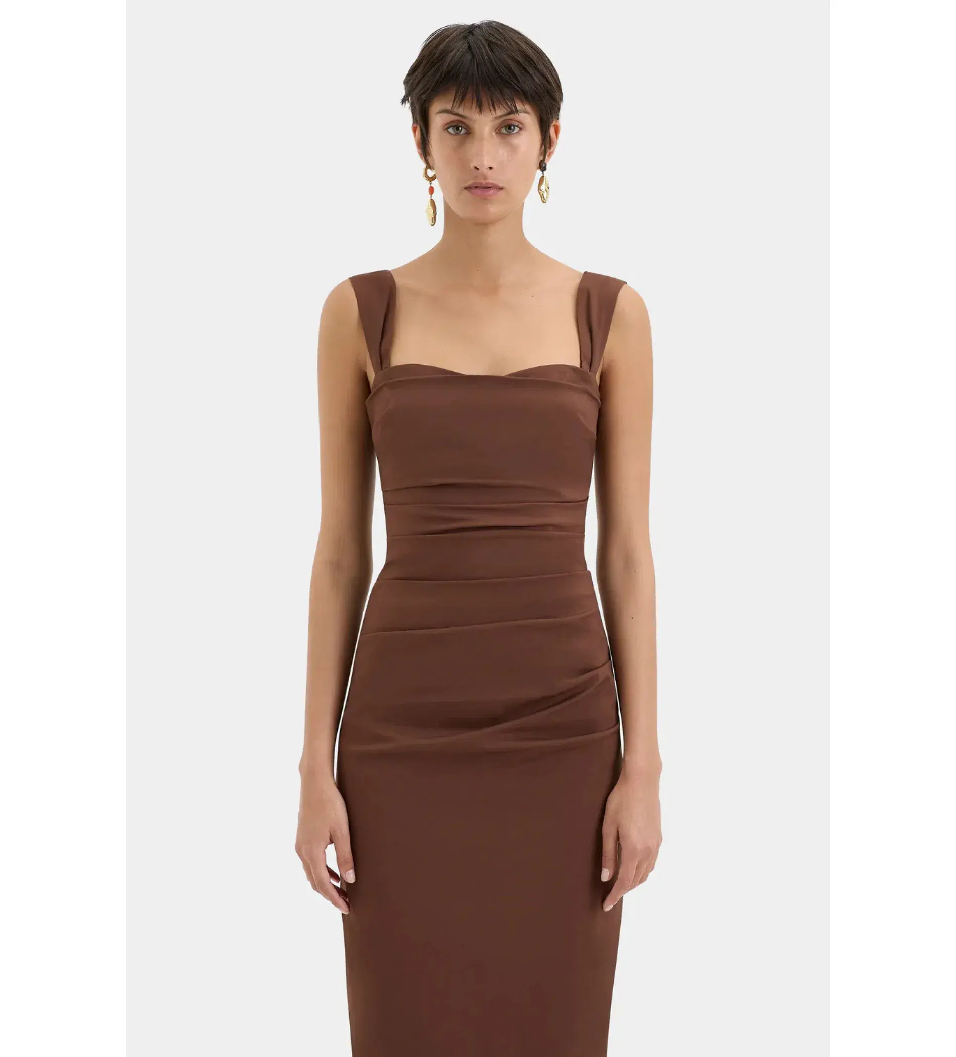 SIR The Label Dahlia Balconette Gown Brown Size 8 - Image 2