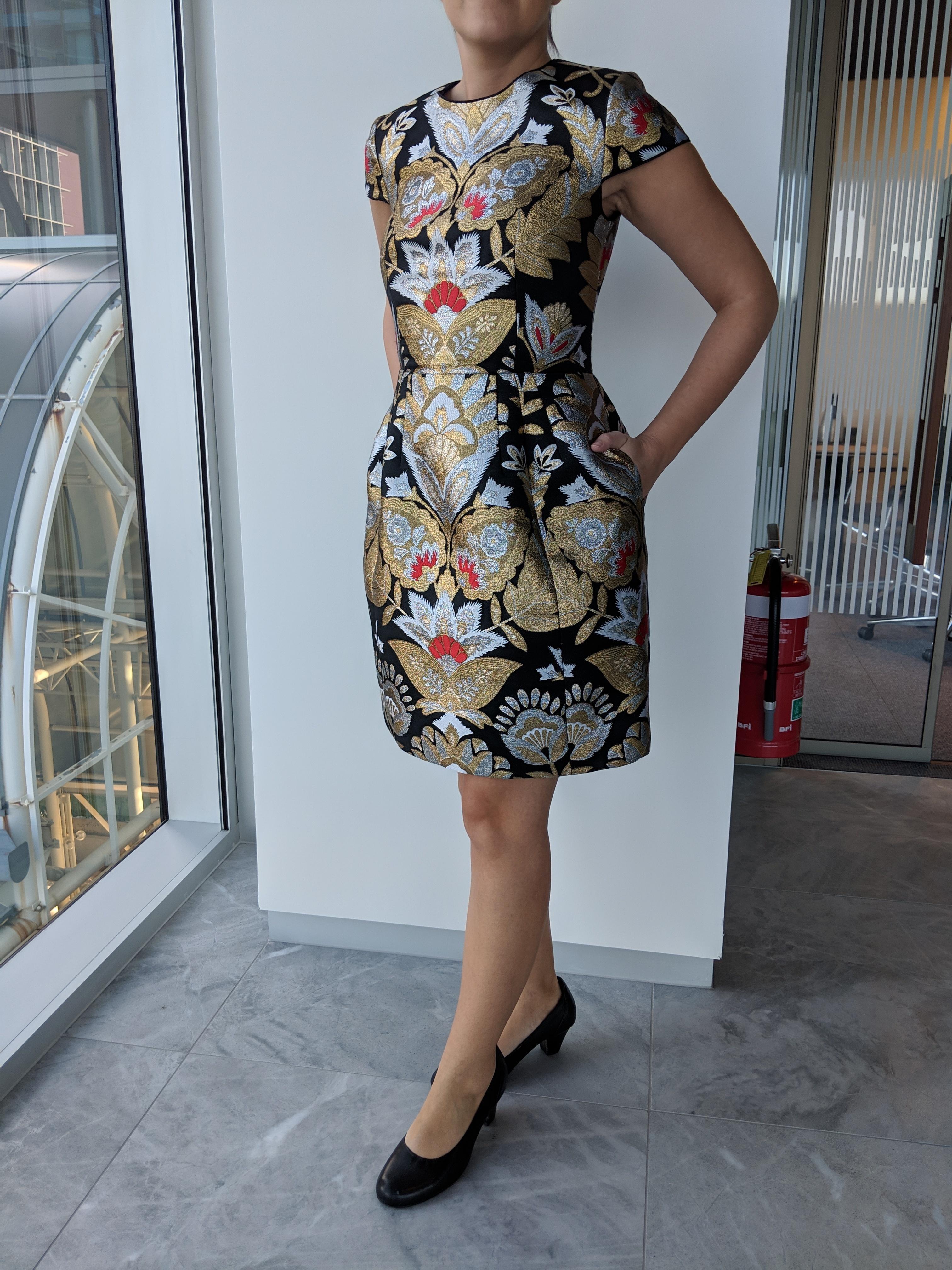 Ted Baker Patterned Dress Size 10 - Image 1