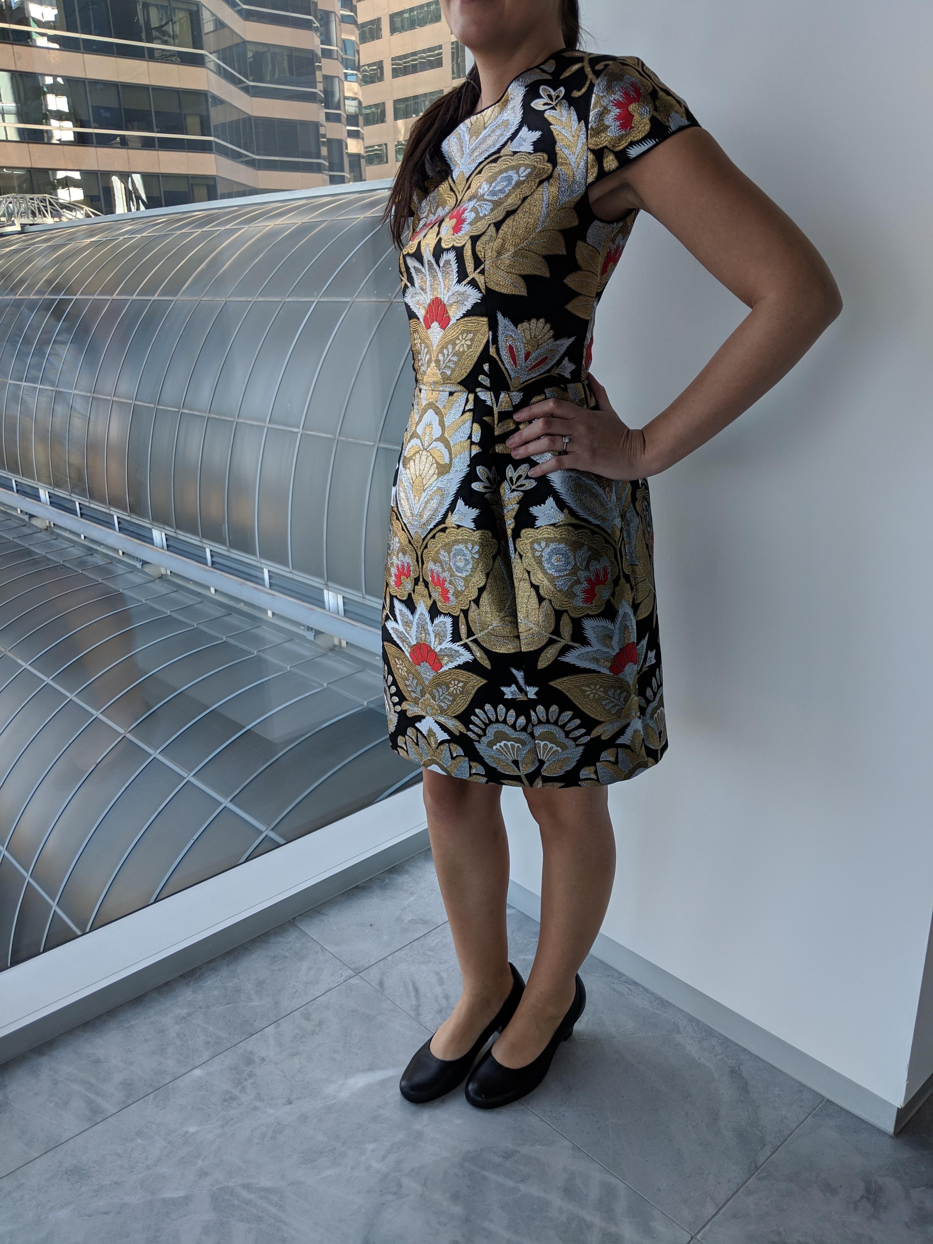 Ted Baker Patterned Dress Size 10 - Image 2