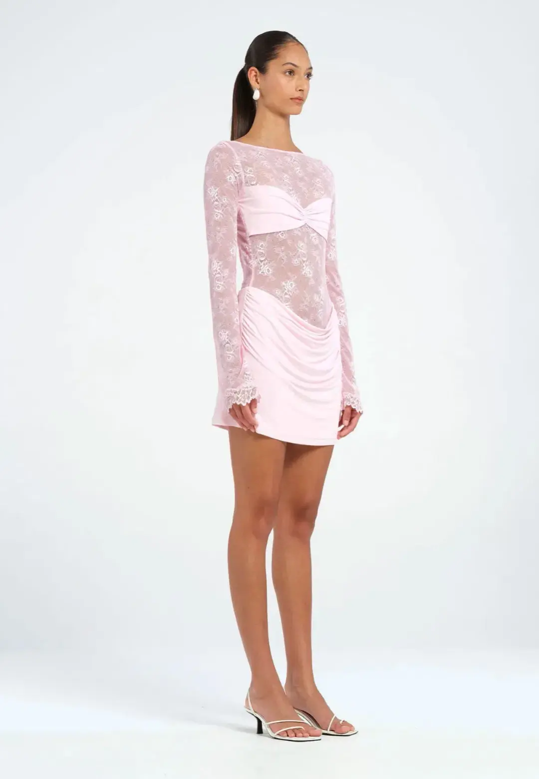 Benni Oskar Mini Dress in Baby Pink Size 6 for rent on The Volte - main image