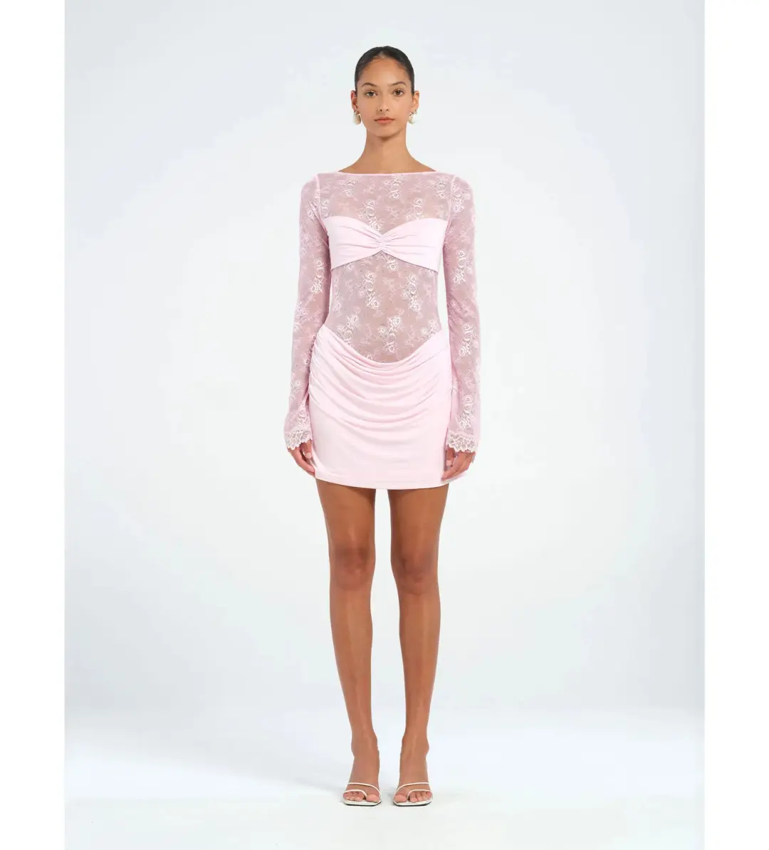 Benni Oskar Mini Dress in Baby Pink Size AU 10 for rent on The Volte - main image