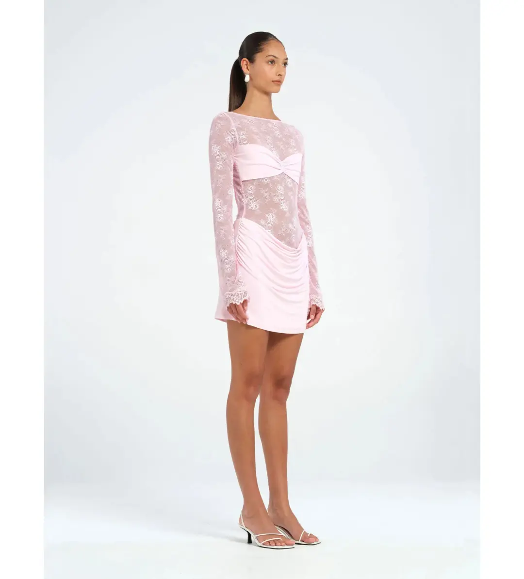 Benni Oskar Mini Dress in Baby Pink Size AU 10 for rent on The Volte - main image