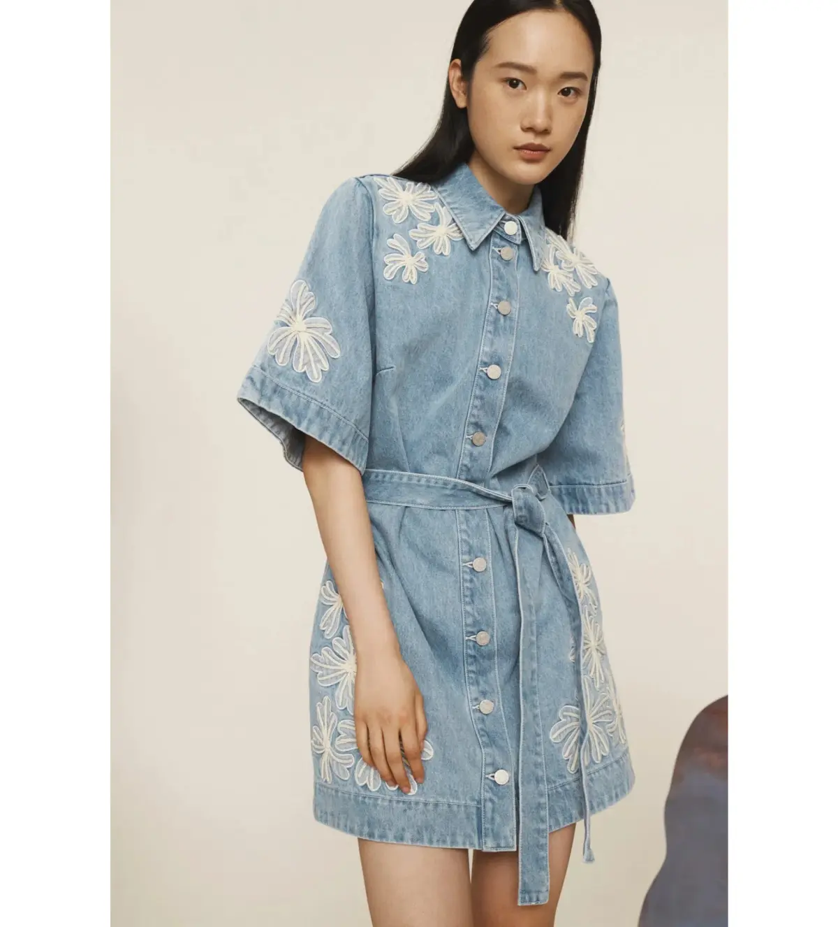 Alemais Charlene Denim Mini Dress Size AU 16  - Image 4